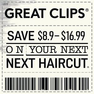 Great clips Coupons $8.99